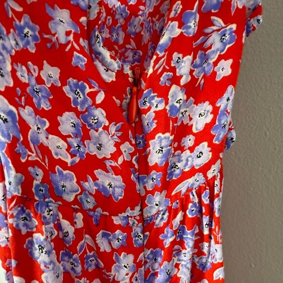 Zara Floral Ruffle Sleeve Maxi Dress | S - Picture 3 of 4